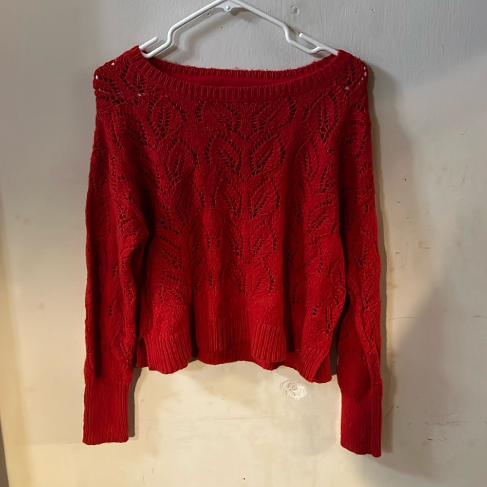 Anthropologie Red Sweater NWT Size S